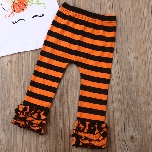 Matching Sets Unicorn Pumpkin Shirt Ruffle Leggings Outfit Set Poshmark
